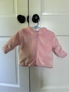Eyelet and Ivy - Pink Fleece Hooded Jacket - 12 months